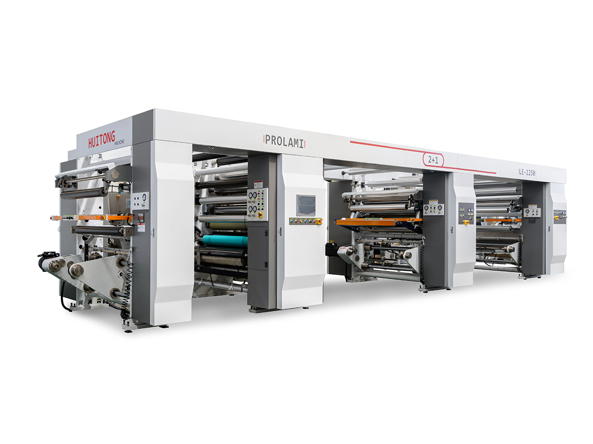 LE 2+1 Lösungsmittelfreie Doppelstation-Dreischicht-Laminiermaschine